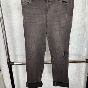 Kut from the Kloth Charcoal Boyfriend Jeans